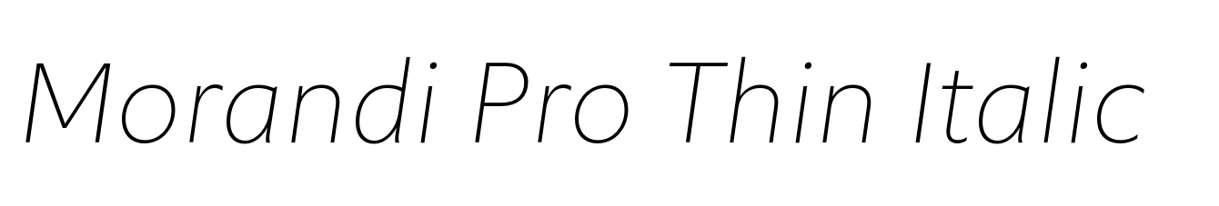 Morandi Pro Thin Italic